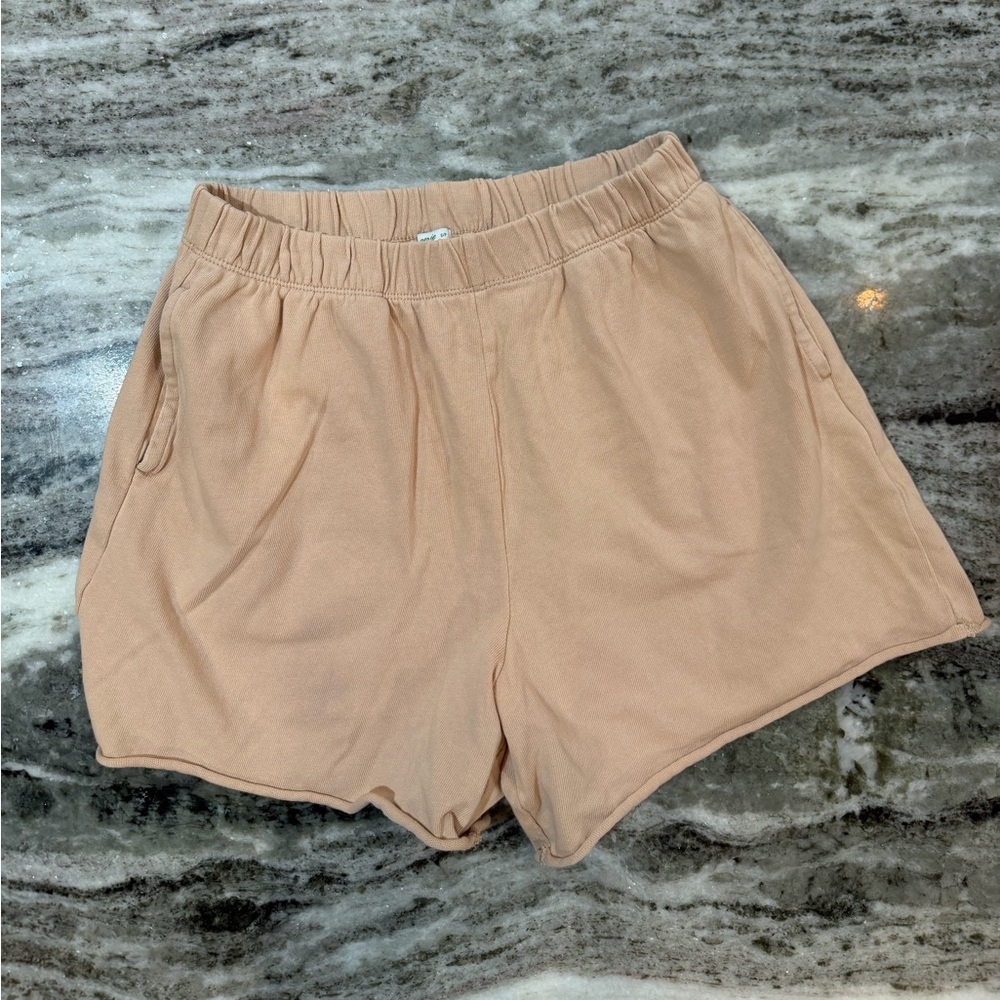 Aerie Women's Tan Sweat Shorts High-Rise